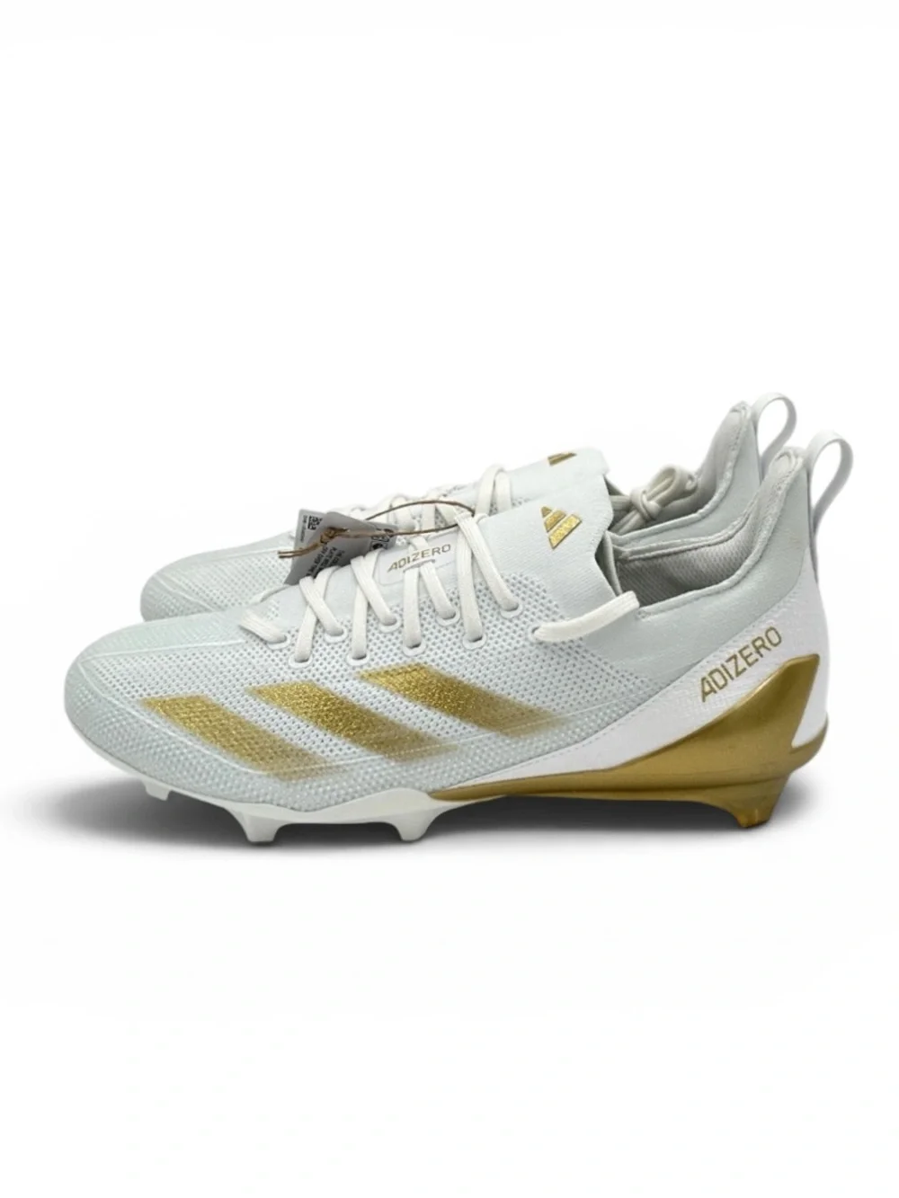 ADIDAS cleats White & Gold Adizero Football Cleats